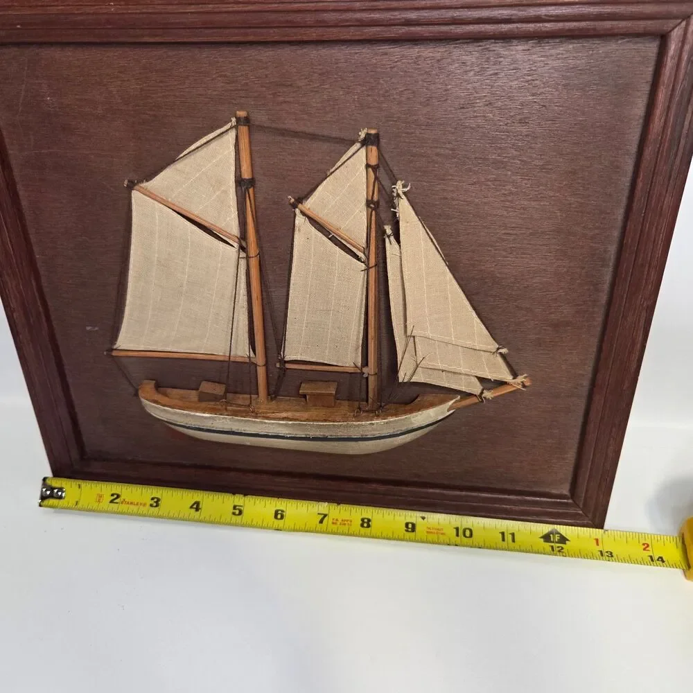 Sail boat Schooner Half Model Wall Art 3D Marine